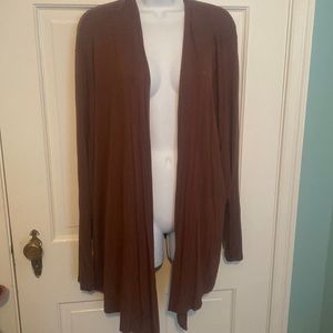 Maurices 2x brown drape cardigan